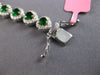 7.04CT DIAMOND & AAA EMERALD 18KT 2 TONE GOLD PEAR SHAPE & ROUND TENNIS BRACELET