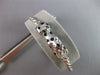 .04CT DIAMOND & AAA SAPPHIRE & BLACK ENAMEL 14KT WHITE GOLD CUFF BANGLE BRACELET