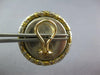 ESTATE LARGE 18KT YELLOW GOLD AND SILVER 3D ROUND CLIP ON CLASSIC EARRINGS