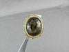 ANTIQUE WIDE 14KT GOLD YELLOW 30.03CT SMOKY TOPAZ & DIAMOND OVAL COCKTAIL RING