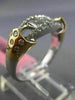 ESTATE WIDE .57CT ROUND & PRINCESS DIAMOND 18K WHITE & ROSE GOLD ETOILE FUN RING