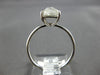 1.55CT SALT & PEPPER DIAMOND 18K WHITE GOLD 3D SOLITAIRE CUSHION ENGAGEMENT RING