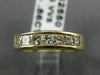 ESTATE .86CT DIAMOND 14K YELLOW GOLD 3D PRINCESS CHANNEL ANNIVERSARY RING #22474
