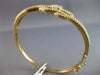 LARGE 1.75CT DIAMOND 18KT YELLOW GOLD 3D FLOWER LOVE KNOT CUFF BANGLE BRACELET