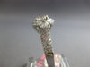 1.22CT DIAMOND 18K WHITE GOLD 3D SOLITAIRE HALO FILIGREE 3 STONE ENGAGEMENT RING