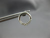 ESTATE .25CT DIAMOND 14K WHITE GOLD 3D CLASSIC JOURNEY OPEN CIRCLE STUD EARRINGS