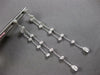 .86CT DIAMOND 14KT WHITE GOLD 3D CLASSIC BY THE YARD CHANDELIER HANGING EARRINGS