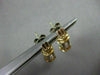 ESTATE .65CT DIAMOND PRINCESS 14K W &Y GOLD UMBRELLA HANGING EARRINGS 22mm #6165