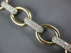 ESTATE 2.02CT DIAMOND 14KT 2 TONE GOLD 3D CLASSIC OVAL LINK LOVE TENNIS BRACELET