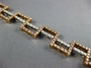 WIDE & LONG 3.87CT WHITE & PINK DIAMOND 18KT WHITE & ROSE GOLD TENNIS BRACELET
