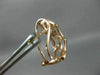 ESTATE .18CT ROUND DIAMOND 14KT ROSE GOLD 3D CLASSIC BAMBOO CLIP ON EARRINGS