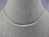 ESTATE .56CT DIAMOND 18K WHITE GOLD ROUND GRADUATING BAR HAPPY FACE FUN NECKLACE