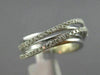 ESTATE .47CT DIAMOND 18KT WHITE GOLD 3D OPEN MULTI ROW CRISS CROSS LOVE RING