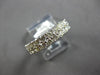 WIDE 1.62CT DIAMOND 14KT WHITE GOLD 3D 2 ROW DIAGONAL WEDDING ANNIVERSARY RING