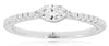 .42CT DIAMOND 14K WHITE GOLD MARQUISE & ROUND CLASSIC FRIENDSHIP ENGAGEMENT RING