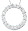 .5CT DIAMOND 14K WHITE GOLD 3D CLASSIC ROUND SHARED PRONG CIRCLE OF LIFE PENDANT