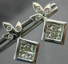 ANTIQUE .50CT DIAMOND 14K WHITE GOLD STAR CLUSTER FRIENDSHIP STUD EARRINGS #5272