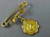 ESTATE 18KT YELLOW GOLD 3D CLASSIC ITALIAN BAPTISM PIN #MILANO29