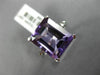 LARGE 5.29CT DIAMOND & AAA AMETHYST 14KT WHITE GOLD 3D FILIGREE ENGAGEMENT RING