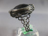 ESTATE EXTRA LARGE AAA BLACK ONYX 18KT BLACK GOLD 3D ROUND FILIGREE FUN RING
