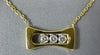 ESTATE .17CT DIAMOND 18KT 2 TONE GOLD 3D 3 STONE ETOILE FLOATING LOVE PENDANT