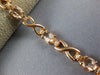 LONG 4.15CT DIAMOND & AAA MORGANITE 14K ROSE GOLD 3D OVAL X LOVE TENNIS BRACELET