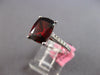 LARGE 3.65CT DIAMOND & AAA RHODOLITE 18KT WHITE GOLD 3D CUSHION ENGAGEMENT RING