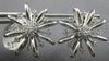 ESTATE LARGE 1.05CT DIAMOND 14KT WHITE GOLD 3D CLASSIC FLOWER STUD EARRINGS
