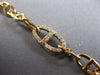 ESTATE LONG .65CT DIAMOND 14KT YELLOW GOLD CLASSIC OVAL LOVE KNOT LINK BRACELET