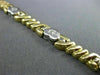 ESTATE WIDE .45CT DIAMOND 14KT WHITE & YELLOW GOLD HEART LOVE BRACELET #15359