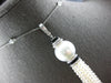 LARGE & LONG 1.5CT DIAMOND & AAA SOUTH SEA PEARL & ONYX 18KT WHITE GOLD NECKLACE