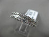 ESTATE 1.0CT ROUND & BAGUETTE DIAMOND 18K WHITE GOLD 3D WEDDING ANNIVERSARY RING