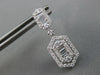 1.20CT DIAMOND 18KT WHITE GOLD ROUND & BAGUETTE HEXAGON CLASSIC HANGING EARRINGS