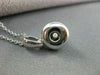 ESTATE .35CT ROUND DIAMOND 18KT WHITE GOLD SOLITAIRE FLOWER PENDANT CHAIN #10017