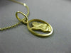 ESTATE 14KT YELLOW GOLD CIRCULAR 3D HANDCRAFTED ANGEL PENDANT & CHAIN #25016