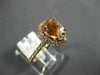 ESTATE WIDE 1.15CT DIAMOND & AAA MORGANITE 14K ROSE GOLD 3D HALO ENGAGEMENT RING