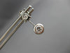 ESTATE .37CT DIAMOND 18K WHITE GOLD TULIP BEZEL HANGING FLOWER EARRINGS #11427
