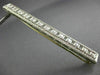 ANTIQUE LONG .50CT DIAMOND PLATINUM 3D OPEN RECTANGULAR FILIGREE PIN BROOCH