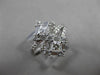 ESTATE LARGE 1.34CT MULTI SHAPE DIAMOND 14KT WHITE GOLD INFINITY FUN RING #18185