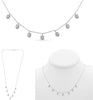 ESTATE .30CT DIAMOND 14K WHITE GOLD ROUND & BAGUETTE MULTI HEXAGON LOVE NECKLACE