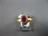 ESTATE .99CT DIAMOND & AAA RUBY 14KT YELLOW GOLD 3D MARQUISE & ROUND FUN RING