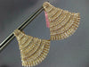 ESTATE LARGE 4.76CT PINK DIAMOND 18KT ROSE GOLD TRIANGULAR MULTI LAYER EARRINGS