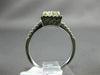 ESTATE 1.27CT WHITE & FANCY YELLOW DIAMOND 14K 2 TONE GOLD HALO ENGAGEMENT RING