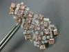 ESTATE LARGE 6.22CT WHITE & PINK DIAMOND 18KT WHITE & ROSE GOLD HANGING EARRINGS