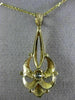 ANTIQUE VICTORIAN .08CT OLD MINE DIAMOND 14KT YELLOW GOLD FILIGREE PENDANT 21417