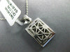 ESTATE 1.57CT DIAMONDS & AAA RUBY 18KT WHITE GOLD RECTANGULAR INVISIBLE PENDANT