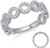 ESTATE .22CT DIAMOND 14KT WHITE GOLD 3D MULTI CIRCULAR SEMI ETERNITY FUN RING