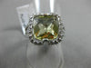 ESTATE 3.25CT DIAMOND & YELLOW TOPAZ 14K WHITE GOLD HALO FRIENDSHIP PROMISE RING