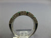 WIDE 1.47CT DIAMOND AAA EMERALD 14K WHITE GOLD ROUND & PRINCESS ANNIVERSARY RING