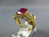 2.03CT DIAMOND & AAA RUBY 14KT YELLOW GOLD 3D MULTI ROW CLASSIC ENGAGEMENT RING
